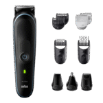 Trimmer pentru bărbați Braun MGK5445, Negru | Albastru