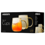 Set de pahare Ardesto 350 ml, 2 bucs, Aur - imagine 2