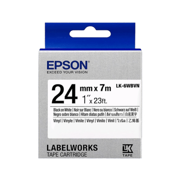 Cartuş de bandă Epson LK-6WBVN, 24 mm x 7 m
