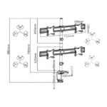 Suport birou pentru monitoare Reflecta PLANO Desk 23-1010Q, Argintiu - imagine 5