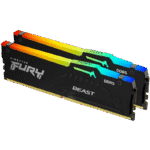 Memorie RAM Kingston FURY Beast RGB, DDR5 SDRAM, 5200 MHz, 16GB, KF552C36BBEAK2-16