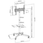 Suport TV Mobil Reflecta TV Stand 55P, Negru - imagine 4