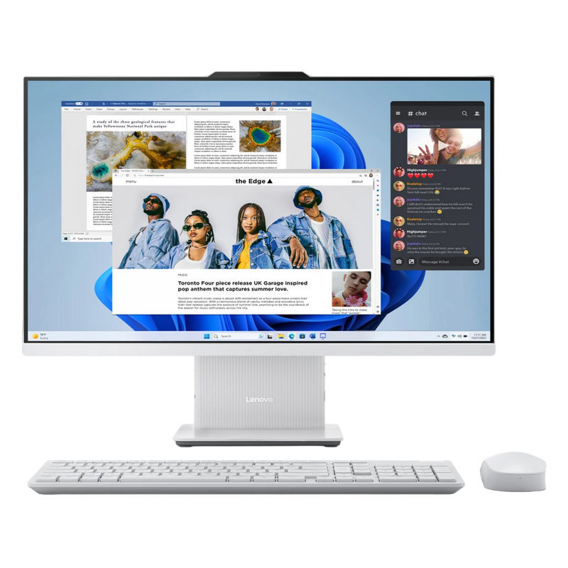 bc0222f5-6cf6-466d-b762-ad869a317f67 Computer All-in-One Lenovo IdeaCentre AIO 27ARR9, 27", AMD Ryzen 3 7335U, 16GB/512GB, Fără SO, Cloud Grey - Image 1