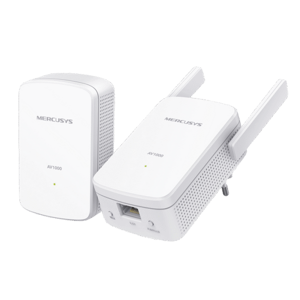 Wi-Fi + Powerline adapter MERCUSYS MP510 KIT, AV1000, 1000 Mbps, Alb