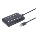 Adaptor Hub Gembird UHB-U2P10P-01, Negru - imagine 5