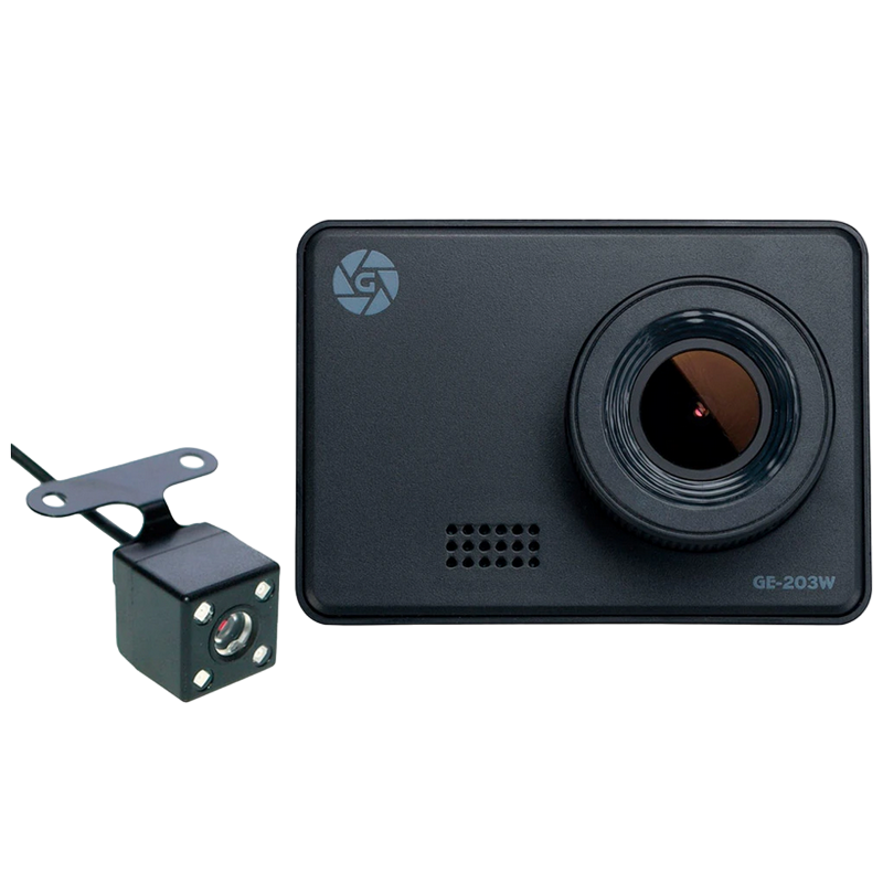 c674851b-3f39-408a-a95a-47ad9b284e33 DVR Globex GE-203w 2304x1296 / WI-FI / microSDHC up to 64Gb / 2.4" LCD / 200 mAh / USB, with BRC-89 - Image 1