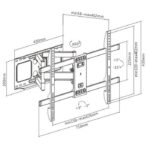 Suport TV de perete Gembird WM-80ST-02, Negru - Image 3