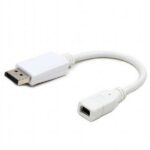 Adaptor Video Cablexpert A-mDPF-DPM-001-W, MiniDP (F) - DisplayPort (M), 0,1m, Alb - Image 4