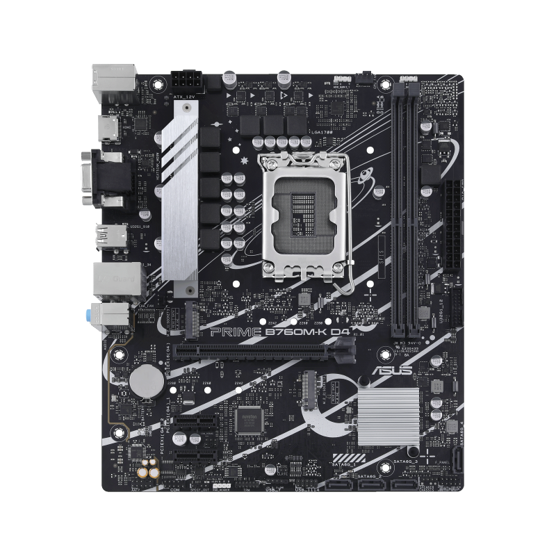 cbc24029-3f97-4250-9111-e13bfd4dd150 Placă de bază ASUS PRIME B760M-K D4, LGA1700, Intel B760, Micro-ATX - Image 1