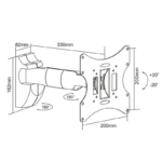 Suport TV pe perete Reflecta Flexo 40-200B, Negru - imagine 4