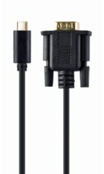 Cablu Video Cablexpert A-CM-VGAM-01, USB Type-C (M) - VGA (M), 0.15 m, Negru - imagine 3