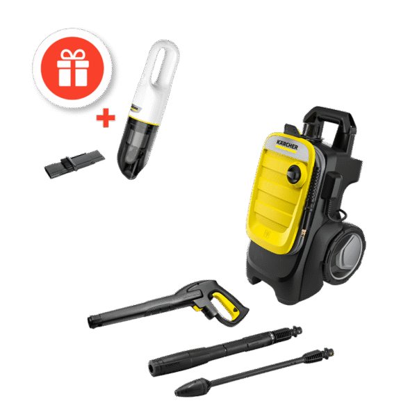 Mini-mașină de spălat cu presiune Karcher K 7 Compact + Aspirator Manual CVH 2