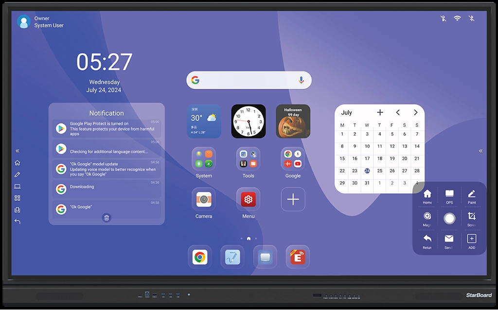 d5e97ff0-ee6f-4b57-aa3e-949d709115a5 Afișaj interactiv StarBoard IFPD-YL5U-65: 65", 4K Touch, Android 14, 8/128Gb - Image 1