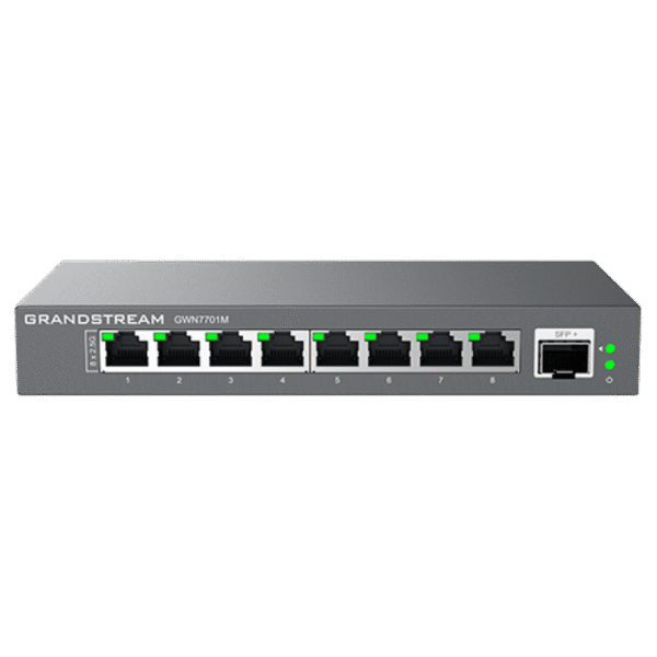 Switch de rețea Grandstream GWN7701M, 8x 100/1000/2500 Mbps