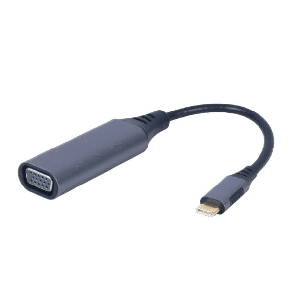 Adaptor Video Cablexpert A-USB3C-VGA-01, USB Type-C (M) - VGA D-Sub (F), 0,15m, Gri