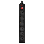 Prelungitor electric SVEN Optima, 6 Prize, 1,8m, Negru