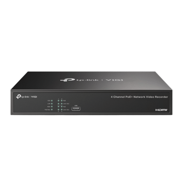 Înregistrator video TP-LINK VIGI NVR1004H-4P, Negru