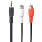 Audio Adaptor Cablexpert CCA-406, 3.5mm 3-pin (M) - 2x RCA (F), 0,2m, Negru - Image 5