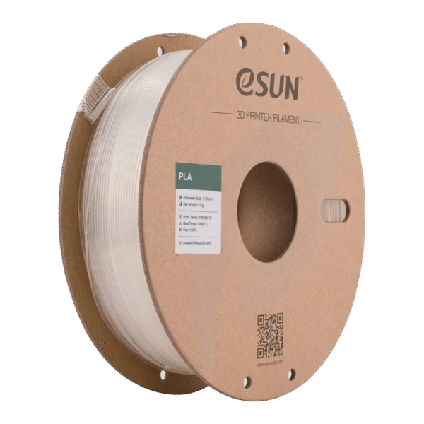 PLA 1.75 mm, Transparent Filament, 1 kg, ESUN, clear
