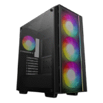 Carcasă PC Deepcool MATREXX 55 MESH V4, Midi-Tower, Fără PSU, Negru