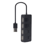 Adaptor Hub Gembird UHB-U2P4-05, Negru - imagine 3