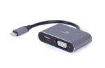 Adaptor Video Cablexpert A-USB3C-HDMIVGA-01, USB Type-C - VGA, HDMI, Gri - Image 2