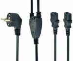 Power Cord PC-220V   2m Euro Plug, Y-cord 1.55m+Y neck 0.45m+0.45m, Cablexpert, PC-186-ML6 - Image 2