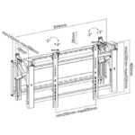 Suport fixat pe perete Reflecta PLANO Video Wall 70-6040, Negru - Image 8