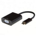 Adaptor Video APC Electronic APC-631008, Type-C - VGA D-Sub, 0,15m, Negru - imagine 3