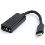 Adaptor Video Cablexpert A-CM-DPF-01, Type-C - DisplayPort (F), 0,15m, Negru - imagine 2