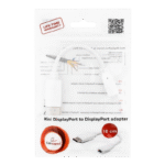 Adaptor Video Cablexpert A-mDPF-DPM-001-W, MiniDP (F) - DisplayPort (M), 0,1m, Alb - Image 2