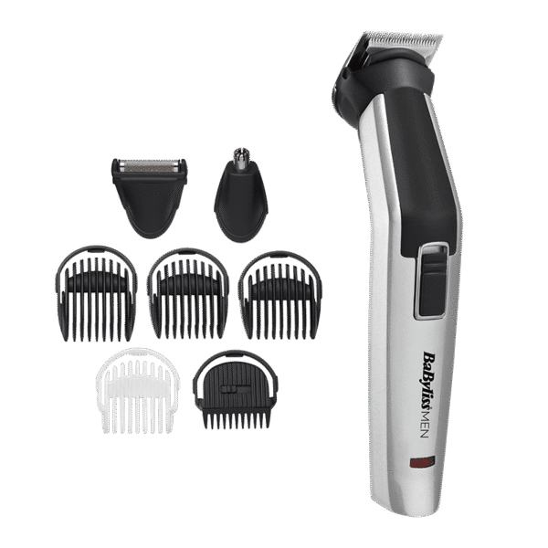 Trimmer pentru bărbați BaByliss 8-in-1 Titanium Multi Trimmer MT726E, Argintiu | Negru