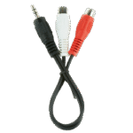 Audio Adaptor Cablexpert CCA-406, 3.5mm 3-pin (M) - 2x RCA (F), 0,2m, Negru - Image 4