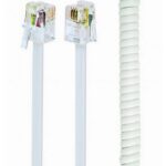 Cablu spiralat al receptorului telefonic Cablexpert TC4P4CS-2M, Alb - Image 7