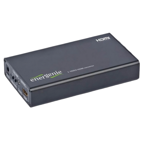 Convertor Video/Audio Energenie S-VIDEO to HDMI Converter, Negru