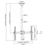 Suport pentru tavan Reflecta Pallas 70-6040T, Negru - Image 7