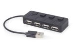 Adaptor Hub Gembird UHB-U2P4-05, Negru - imagine 6