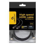Cablu Video Cablexpert CC-HDMI4-0.5M, HDMI (M) - HDMI (M), 0,5m, Negru - Image 3
