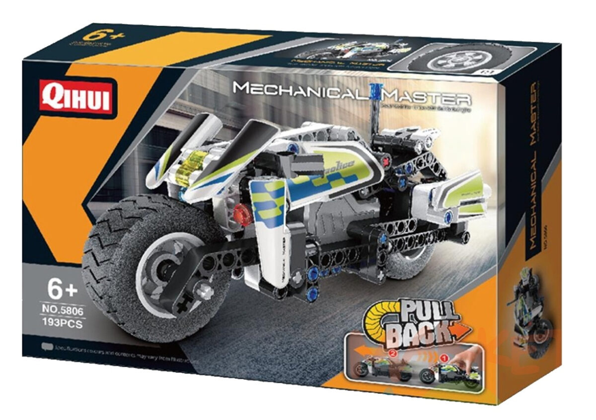 Constructor XTech Pull Back Police Motorbike - Image 5