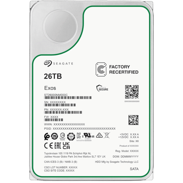 Unitate HDD Seagate Exos, 3.5", 26 TB <ST26000NM000C-FR>