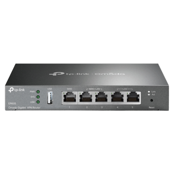 Gigabit Omada VPN Router TP-LINK "ER605 ", 2xGbit WAN/LAN, 2xGbit LAN, 1x Gbit WAN, 1xUSB2.0