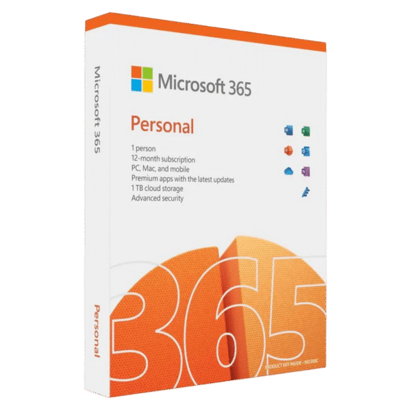 Office Pack Microsoft 365 PERSONAL English SUBS 1YR CENTRAL