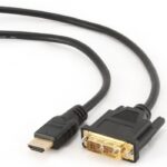 Cablu Video Cablexpert CC-HDMI-DVI-15, HDMI (M) - DVI-I (M), 4,5m, Negru - Image 2