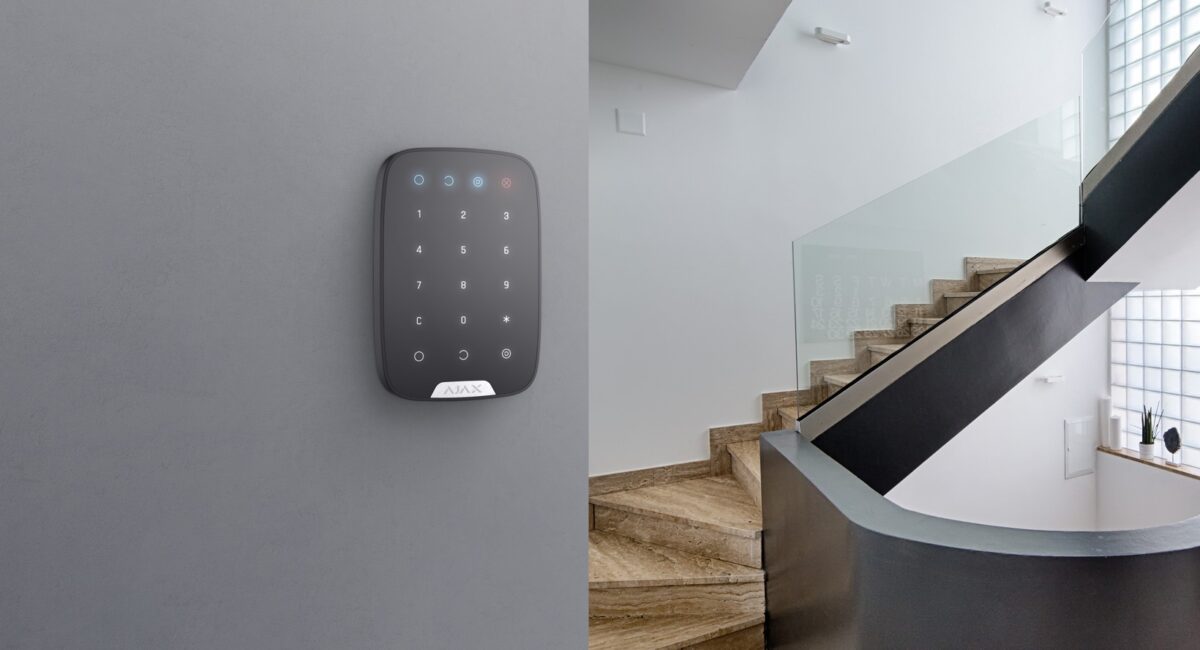 Tastatură tactilă fără fir Ajax KeyPad, Negru - Image 4