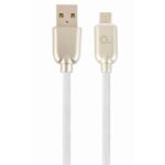 Cablu încărcare și sincronizare Cablexpert CC-USB2R-AMmBM-2M-W, USB Type-A/micro-USB, 2m, Alb - Image 3
