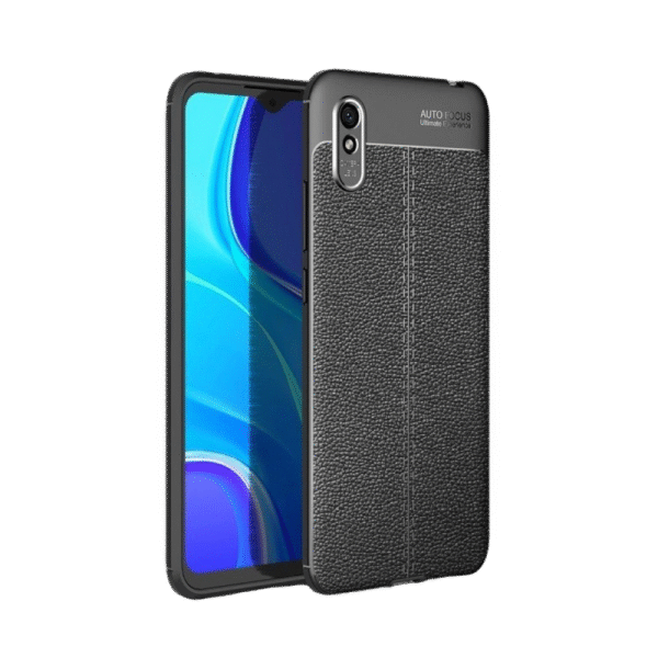 Husă Xcover RedMi 9A - Leather, Negru