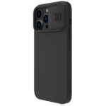 Husă Nillkin iPhone 14 Pro Ma CamShield Silky Magnetic Silicone, Elegant Black - imagine 3