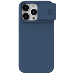 Husă Nillkin iPhone 15 Pro Max, CamShield Silky Silicone, Albastru Marin