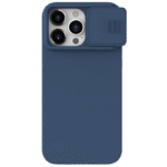 Husă Nillkin iPhone 15 Pro Max, CamShield Silky Silicone, Albastru Marin - Image 4
