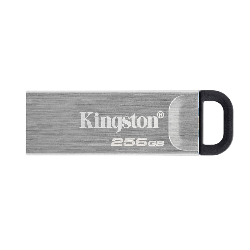 0b73a6c1-f318-4a55-85a2-7428bfe2a58b 256GB USB3.2 Flash Drive Kingston DataTraveler Kyson, Silver, Metal Case, Key Ring (DTKN/256GB) - Image 1